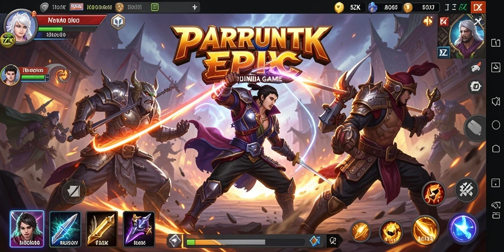 Tampilan gameplay 5ZK dengan pertarungan seru dan karakter unik.