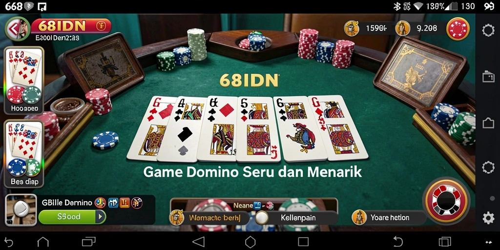 Tampilan gameplay Domino yang seru dan interaktif.