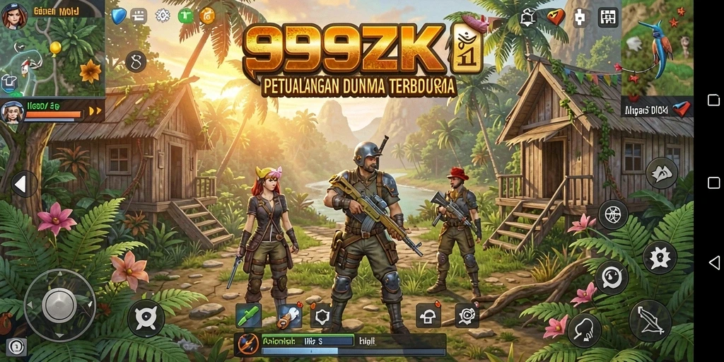 Screenshot gameplay 99ZK yang menampilkan petualangan seru di dunia terbuka.