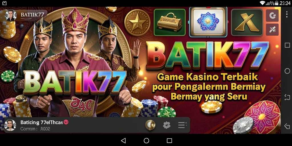 Screenshot utama BATIK77 menampilkan gameplay Kasino yang seru dan menarik.