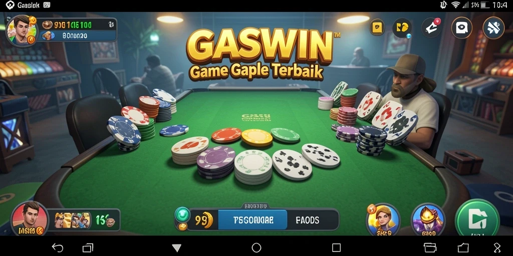 Tampilan screenshot menunjukkan keseruan gameplay Gaple yang menarik.