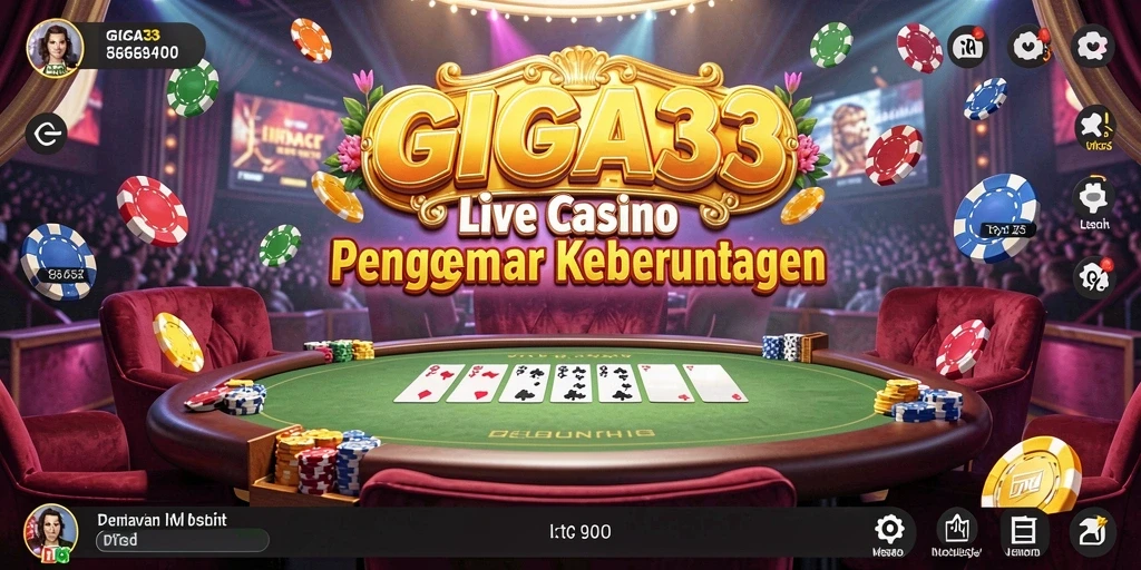 Menampilkan dealer langsung dan suasana kasino yang autentik.
