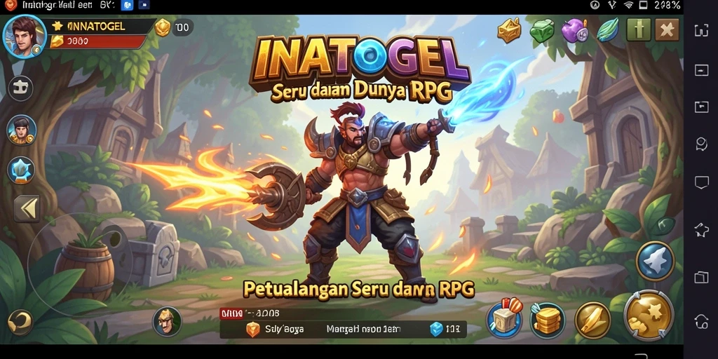 Tampilan gameplay seru INATOGEL dengan karakter-karakter menarik dalam petualangan RPG.