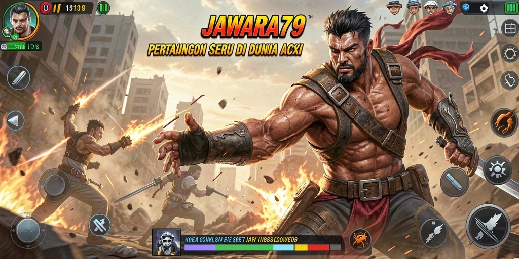 Tampilan gameplay JAWARA79 yang penuh aksi dan ketegangan.