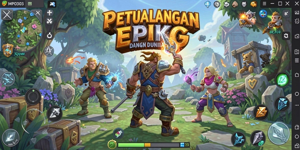 Tampilan gameplay MPO303 yang mengasyikkan dan penuh aksi RPG.