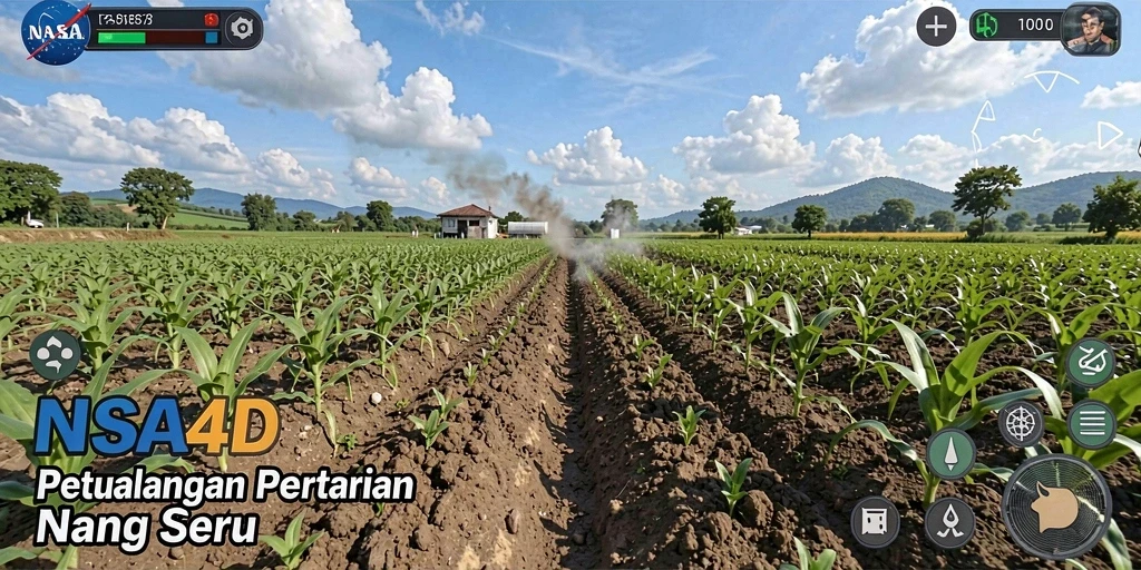 Screenshot menampilkan gameplay seru di ladang NASA4D.
