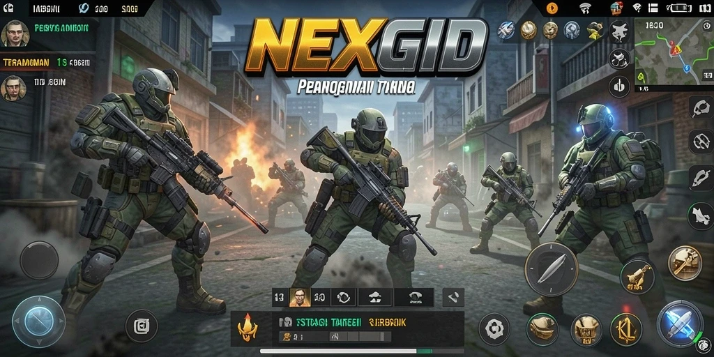 Tampilan gameplay strategi mendalam dari NEXGID yang menantang.