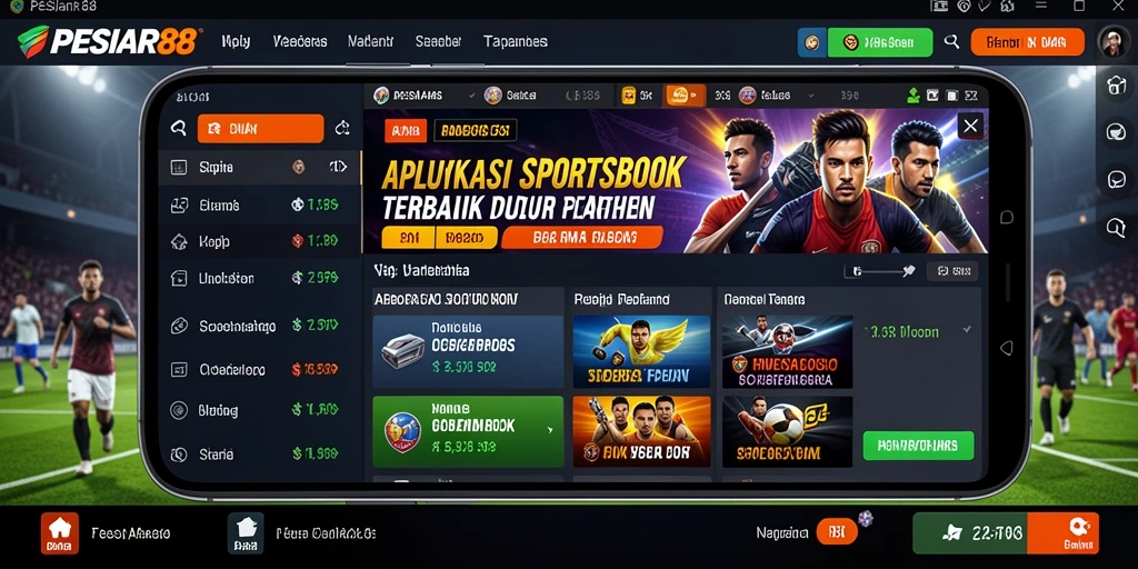 Tampilan utama gameplay PESIAR88 saat bertaruh pada pertandingan olahraga.