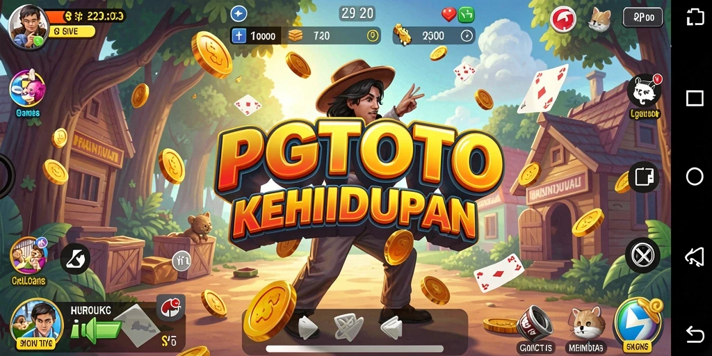 Tampak layar gameplay mendalam dari PGTOTO dengan elemen simulasi yang kaya.
