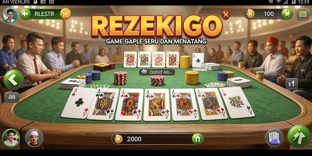 Tampilan gameplay Gaple yang menarik dan interaktif.