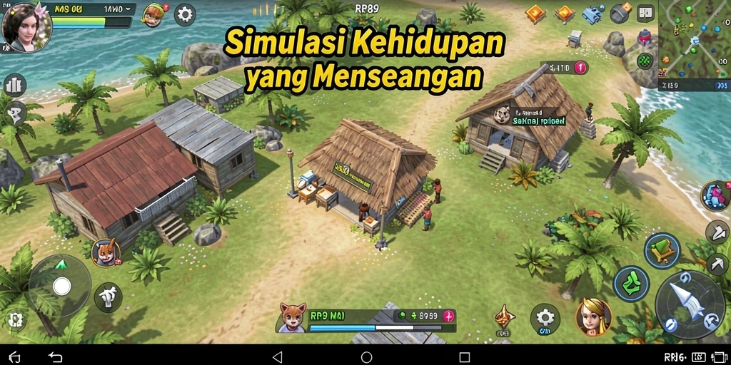 Screenshot gameplay RR89 menampilkan dunia simulasi yang hidup dan mendetail.