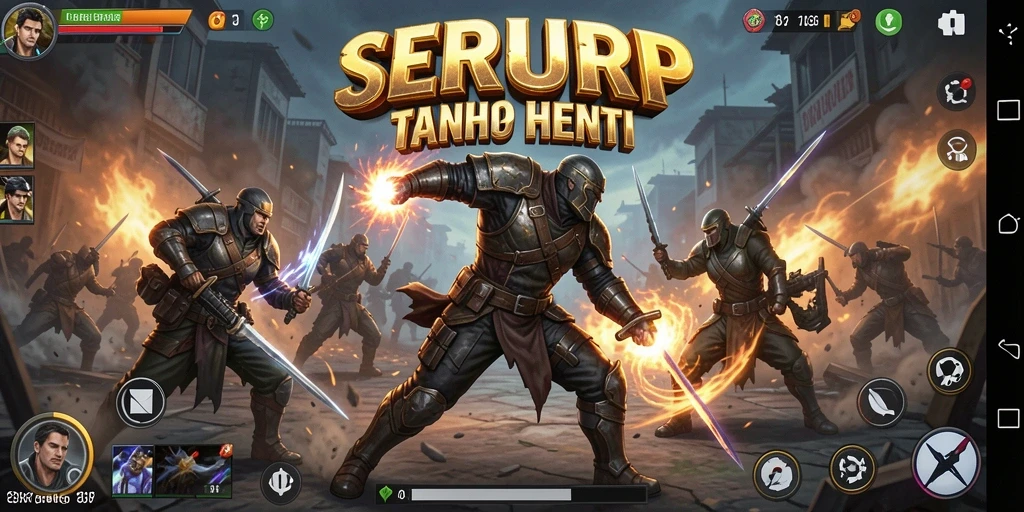 Gameplay SERURP menampilkan pertarungan seru dengan karakter unik.