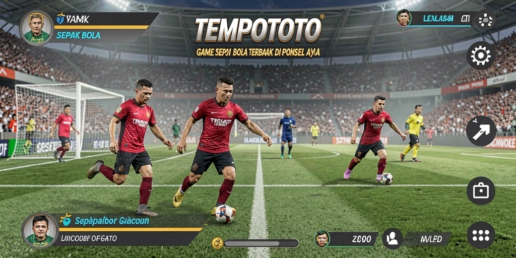 Gameplay seru di lapangan sepak bola dengan TEMPOTOTO.