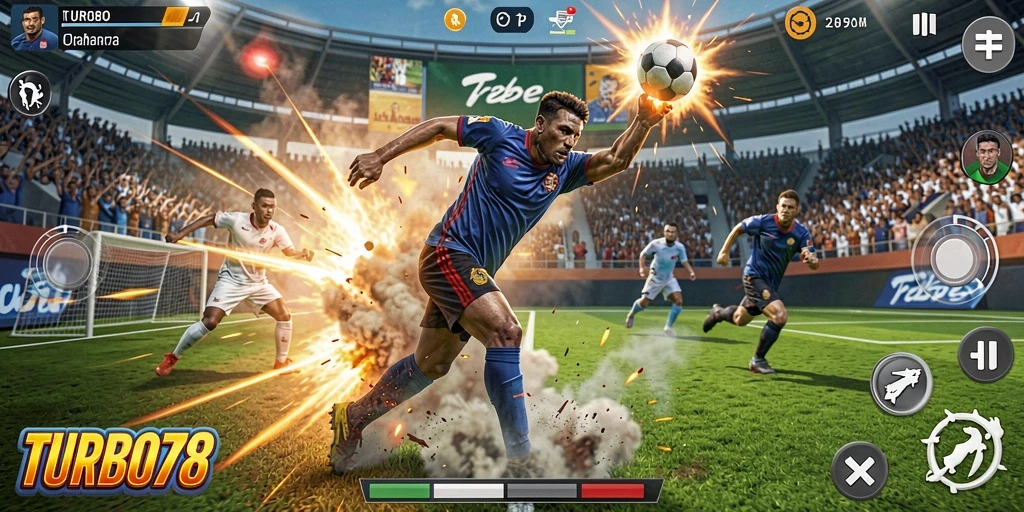 Tampilan gameplay TURBO78 yang mendebarkan dan penuh aksi.