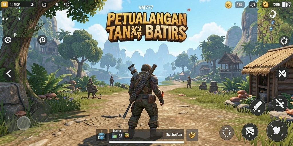 Screenshot utama VM777 menampilkan gameplay mengesankan di dunia terbuka.