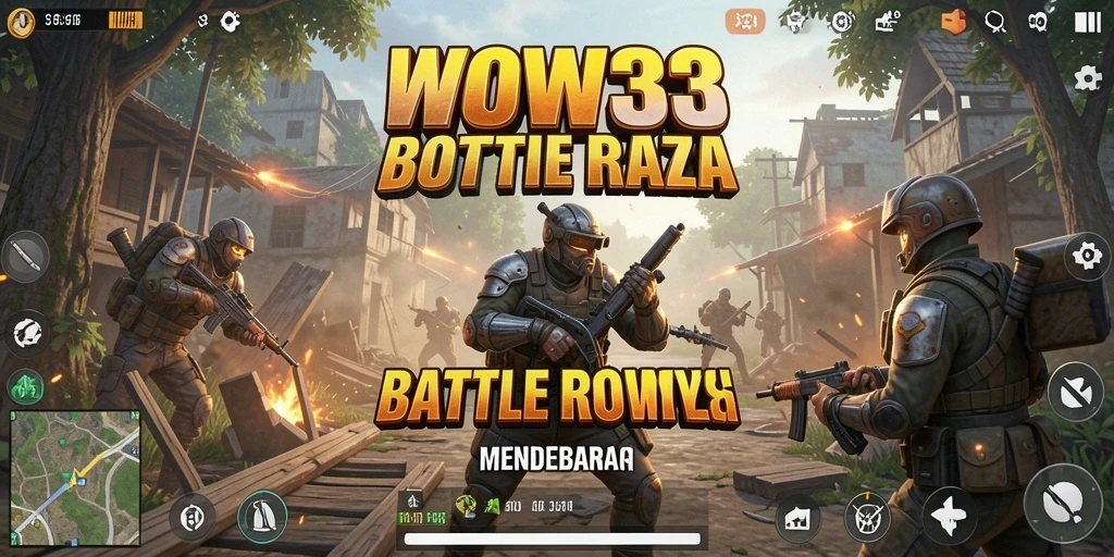 Tangkapan layar gameplay WOW33 menunjukkan pertempuran yang intens.